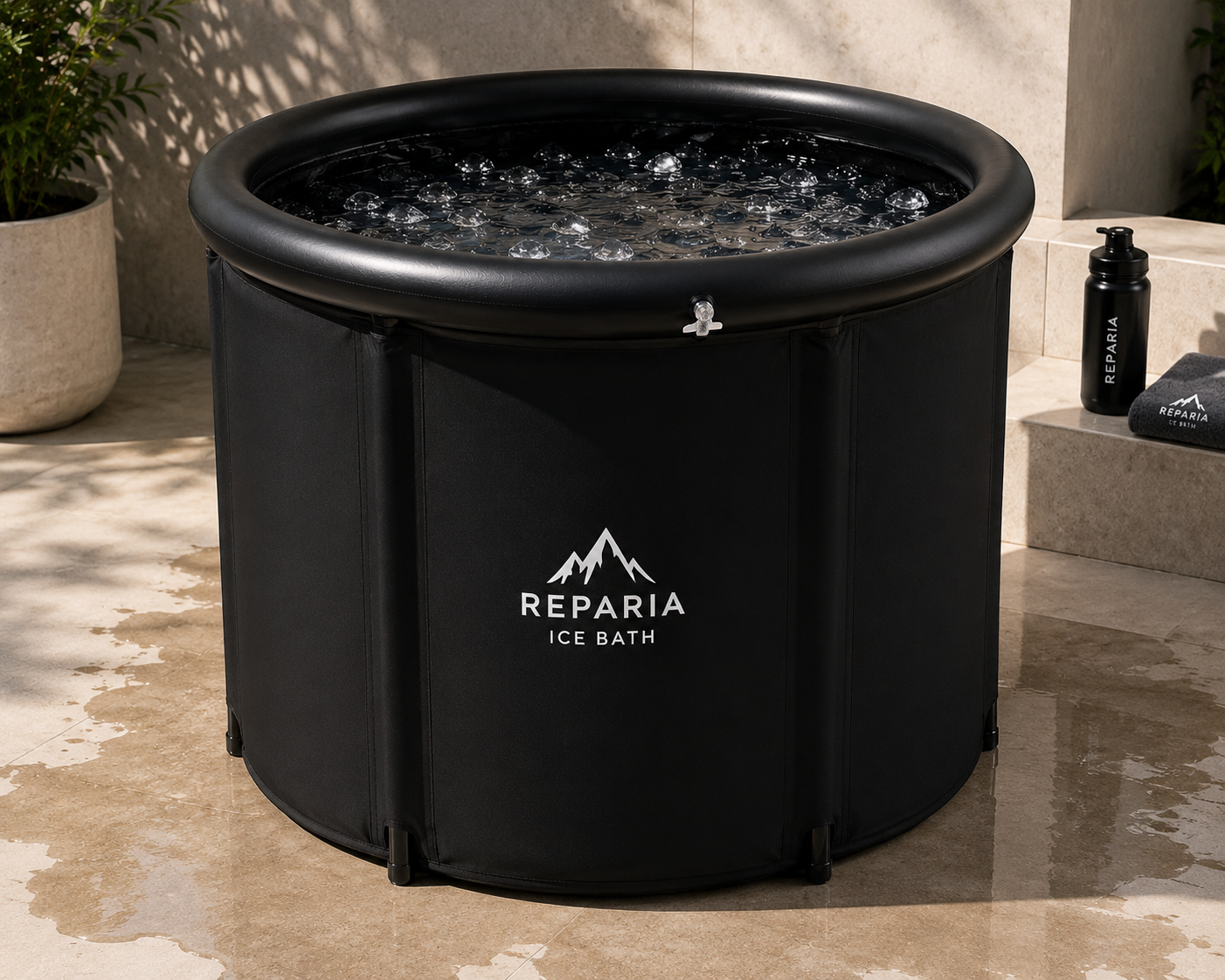 Bañera de Hielo portátil para recuperación muscular.